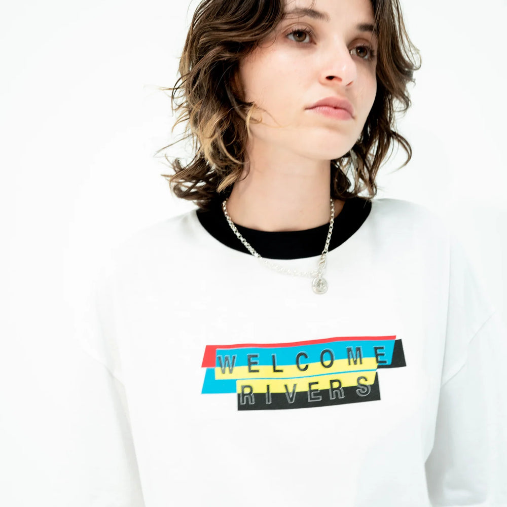 Welcome Rivers - Contrast Collar Tee 'Engine'